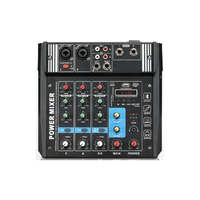 Nouvelle console de mixage 4 voies/7 voies avec amplificateur intégré, machine de mixage professionnelle Bluetooth à réverbération avancée