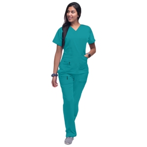 Vente en gros d'uniformes chirurgicaux de gommage pour femmes médecins et infirmières ensembles de gommage extensibles pour femmes ensembles d'uniformes de gommage pour soins infirmiers médicaux - Product Image 5