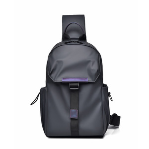 Bolso de Cintura Deportivo de Moda Coreana, Bolso <span class=keywords><strong>Bandolera</strong></span> Casual Versátil con Bloques de Color, Impermeable, Hecho de PU, para <span class=keywords><strong>Hombre</strong></span> y Mujer - Product Image 1