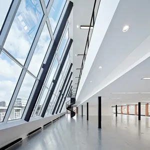 用于建筑立面双层玻璃面板铝框幕墙的低E钢化隔热玻璃单元