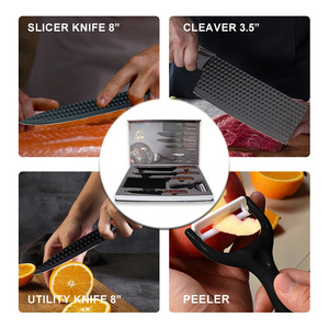 Prix usine 6 pièces 3CR13 ensembles de <span class=keywords><strong>couteaux</strong></span> de cuisine en acier inoxydable manche couvert en bois légumes fruits couperet <span class=keywords><strong>couteaux</strong></span> de <span class=keywords><strong>chef</strong></span> - Product Image 3