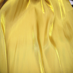 Tissu en polyester, aspect soie, satin brillant, tissé, <span class=keywords><strong>design</strong></span> de mode, matière en mousseline dorée - Product Image 3