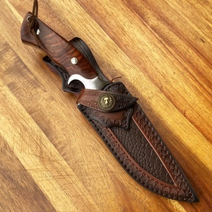 มีดพกพา HASUO คุณภาพสูง สแตนเลสสตีล สำหรับใช้งานทั่วไปและต่อสู้ พร้อมด้ามไม้ สำหรับงาน DIY และปรับแต่งแบบ OEM - Product Image 5