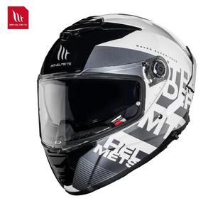 หมวกกันน็อคเต็มใบ ABS รุ่น MT Thunder 4 SV รุ่นใหม่ สีดำขาว  พร้อมกระจกสองชั้น  ระบบระบายอากาศแบบ Double D-ring - Product Image 3