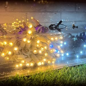 Thương Mại Tùy Chỉnh 10M Kỳ Nghỉ Ip65 Không Thấm Nước Xmas Giáng Sinh Ngoài Trời Cây Trang Trí Nội Thất Trắng Cao Su Cáp Dây LED Cổ Tích Chuỗi Ánh Sáng - Product Image 2