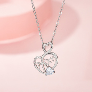 Collar de Acero Inoxidable con Dijes <span class=keywords><strong>para</strong></span> el Día de la Madre, el Mejor Regalo <span class=keywords><strong>para</strong></span> Mamá - Product Image 3