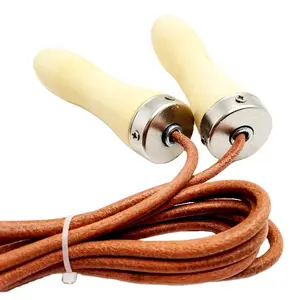 Leather Jump Rope Men and Women Jump Rope Adjustable Length For Sports Training Fitness Weight Loss Calories