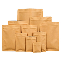 Sacs en papier kraft imprimés sur mesure, à trois soudures latérales, recyclables, réutilisables, écologiques, de qualité alimentaire, pour l'emballage de la nourriture pour bébés, OEM ODM