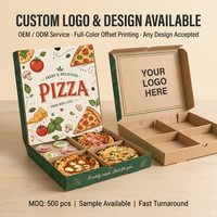 Boîtes en carton ondulé de grande taille, logo personnalisé, solution d'emballage écologique, boîte d'expédition de luxe de qualité alimentaire personnalisée pour pizza