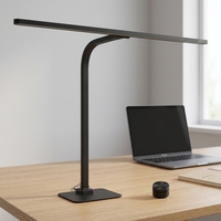 Lampe de bureau LED à pince large, bras articulé long, anti-lumière bleue, protection des yeux, lampe intelligente à clipser pour l'étude, le bureau, le dessin, l'établi