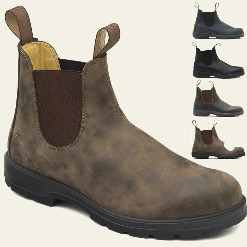 2023 New Uniquely Designed Plus Size 46 47 48 49 Chelsea Men's Leather Boots With Thick Sole Shoes Boots Men