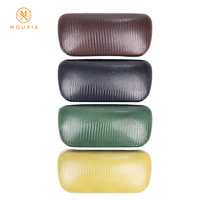 Étui rigide personnalisé pour lunettes avec texture effet lézard, étui à lunettes de soleil, étui optique avec logo OEM ODM, boîte à lunettes colorée pour la vente en gros