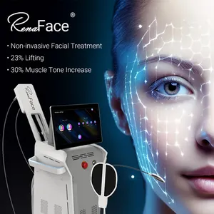 Mesin Pengencang kulit Rf pengangkat Ems wajah Renaface FE10 stimulasi otot elektromagnetik baru