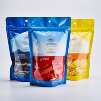 Sachet Doypack pour Aliments avec Fenêtre, Fermeture Zippée, en BOPP Stratifié, Anti-humidité, 1kg, pour Snacks, Nourriture pour Animaux, Sucre, Logo Personnalisé