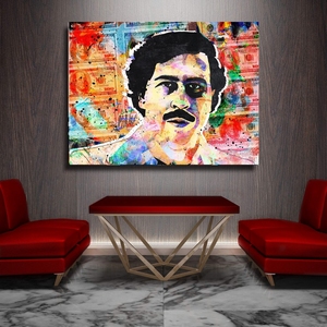 Póster de <span class=keywords><strong>Pablo</strong></span> Escobar, Arte de Pared con Foto de Identificación, Decoración del Hogar, Impresión en Lienzo Hecha a Mano, Arte de Pared de Cultura Pop, Lienzo al por Mayor - Product Image 3