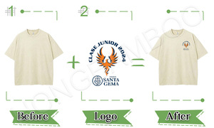 T-shirt à manches courtes personnalisable avec logo graphique, style vintage délavé, 100% coton, décontracté, surdimensionné, 250g, pour homme/femme - Product Image 4