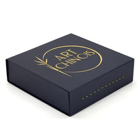 Boîte cadeau rigide écologique en carton recyclé avec logo personnalisé, estampage à chaud et dorure à l'or