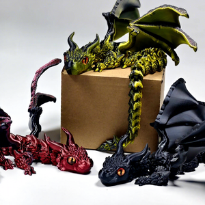 Oddcraft - Modelo de Dragón Articulado Personalizado Impreso en 3D, Demonio Wyvern de Cuernos Dobles, Alas Flexibles, Escala 1/12, Preventa, OEM, ODM - Product Image 2