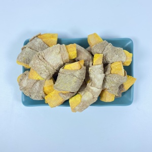 Snacks Naturales para Mascotas de Pato Liofilizado Envueltos en Calabaza, Snacks Saludables para el Intestino para Perros y Gatos, Compra al por Mayor - Product Image 3