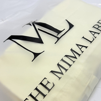 Sacs d'emballage pour vêtements personnalisés en plastique transparent givré avec fermeture éclair, en stock, imperméables, durables, noir, blanc, or, argent, logo imprimé