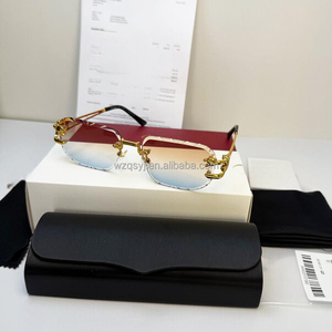 <span class=keywords><strong>Gafas</strong></span> <span class=keywords><strong>de</strong></span> <span class=keywords><strong>Sol</strong></span> <span class=keywords><strong>de</strong></span> Diseñador Sin Montura <span class=keywords><strong>con</strong></span> Logotipo, <span class=keywords><strong>con</strong></span> Estuche, Unisex, Corte <span class=keywords><strong>de</strong></span> Diamante, UV400, <span class=keywords><strong>Gafas</strong></span> <span class=keywords><strong>de</strong></span> <span class=keywords><strong>Sol</strong></span> <span class=keywords><strong>de</strong></span> Lujo - Product Image 2
