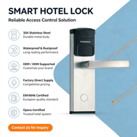 Cerraduras de Puerta Inalámbricas a Prueba de Agua de Acero Inoxidable para Hotel, Cerraduras Inteligentes con Tarjeta RFID, Cerradura de Puerta de Hotel con Tarjeta RFID