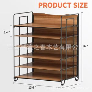Creative office desktop organizer, <b>file</b> organizer, university dormitory desk multi-tier desktop <b>storage</b> rack - Product Image 5