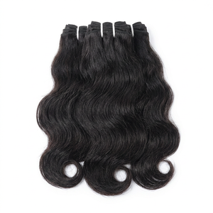 Cabello Indio Remy Virgen de Onda Natural de 200g, Tejido a Máquina con Doble Trama, Sin Caída ni Enredos, ¡Gran Venta! - Product Image 1