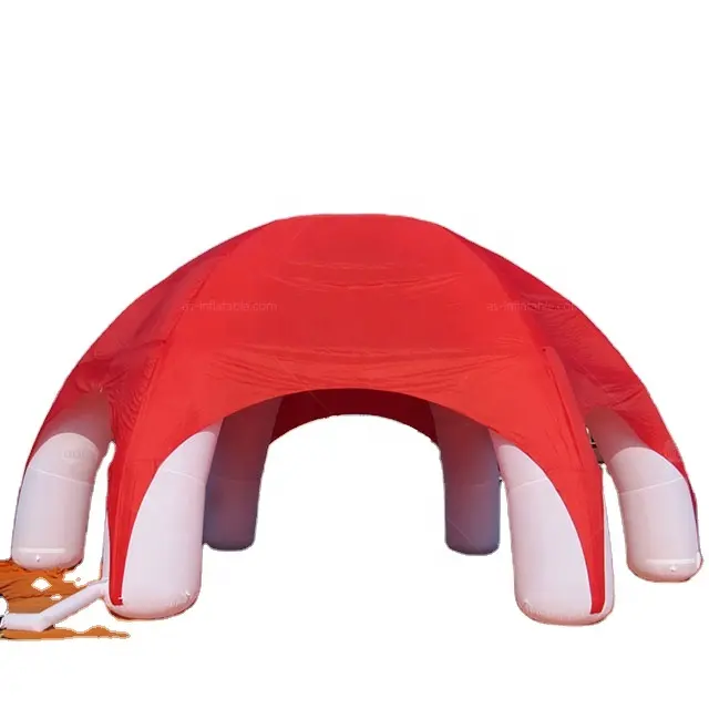 Özelleştirilmiş 6 bacaklar şişme kubbeli çadır/reklam kubbe şişme çadır/satılık şişme olay istasyonu