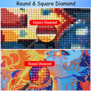 Kit d'art diamanté créatif de haute qualité avec motifs imprimés 'Cottage Corail' et diamants carrés en acrylique, vente en gros - Product Image 2