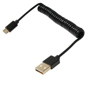 Vàng-mạ USB 2.0 <span class=keywords><strong>Micro</strong></span> <span class=keywords><strong>5p</strong></span> USB <span class=keywords><strong>AM</strong></span> mùa xuân Stretch cáp đồng cho Android GPS thiết bị công nghiệp sạc truyền dữ liệu - Product Image 5