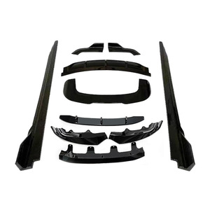 Xx F15 <b>Black</b> Knight Full Body Kit Fiberglass Glossy <b>Black</b> For Bmw X5 2014-2018 Front Lip Side Skirts Rear Lip Top <b>Wing</b> - Product Image 1