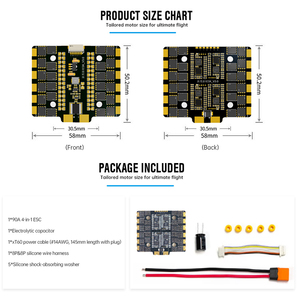 90A 4-in-1 30x30 FC & ESC ngăn xếp bay không người lái điều khiển chuyến bay Phụ Kiện 4-8S Lipo 90A 4in1 ESC cho RC FPV bay không người lái - Product Image 2
