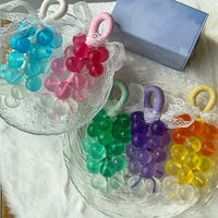 Savon artisanal transparent en forme de grappe de cristal dégradé 200g, boîte cadeau pliable pour les magasins de détail, grandes faveurs de mariage