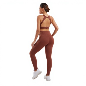 Women Seamless Gym Yoga Set Sports Bra High Waist Leggings Workout Fitness Training Running Stretch Activewear Comfortable - Product Image 6