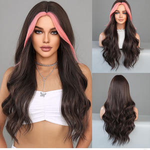 Perruques synthétiques longues et ondulées pour femmes, livraison rapide, résistantes à la chaleur, perruques en cheveux humains à la mode - Product Image 5