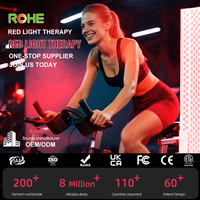 ROHE Zero EMF 470nm 630nm 850nm Thérapie par lumière rouge pour le visage, 3 couleurs, coussinets de thérapie par lumière rouge pour le traitement de l'acné