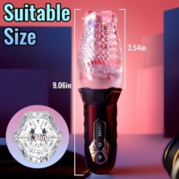 Elektrischer Taschenmasturbator für Männer mit Automatischem Rotations- und Vibrationssystem, 5 Rotationsmodi und 10 Vibrationsmustern, Sexspielzeug