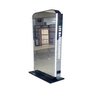 Miroir de salon de coiffure blanc au design français unique et abordable avec table intégrée - Product Image 2