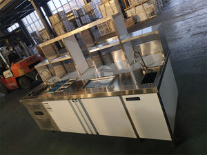 Mesa de Trabajo para Té de Burbujas de 2.1 Metros con Refrigerador para Cafetería - Product Image 6