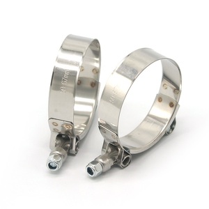 Fastener Adjustable Stainless Steel Double Lug <b>Hose</b> <b>Clamp</b> T-Bolt Heavy Duty Pipe Clip Industrial Hardware - Product Image 2