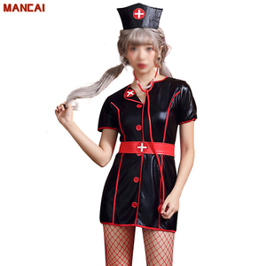 Disfraz de enfermera y médico de Halloween para adultos, disfraz de enfermera de sirvienta oscura, juego de rol, lencería Sexy, disfraz de Cosplay de enfermera traviesa para mujer - Product Image 1