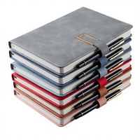 Carnet A5 à boucle en U, couverture en polyuréthane, personnalisable, pour enregistrement de réunions, bloc-notes minimaliste pour bureau, épaissi