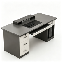Bureau d'ordinateur moderne et simple avec tiroirs et plateau pour clavier, idéal pour l'étude et l'écriture des étudiants, pour chambre à coucher ou bureau à domicile