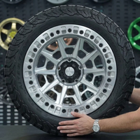 Rines Forjados GW con Acabado Cepillado de 18/19/20/21/22 Pulgadas, Rines Beadlock 6x135 6x139.7 para Ford F150, Silverado 1500, Tacoma, Tundra, Ram 1500