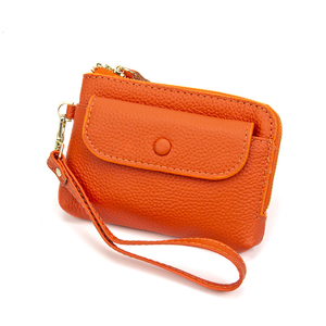 Nouvelle conception de mode, mini porte-monnaie à double fermeture éclair pour femmes, sac à monnaie en cuir de vachette, porte-monnaie multifonctionnel de petite taille - Product Image 3