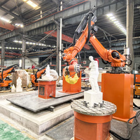 Machine de sculpture sur marbre 3D à bras robotique KUKA HUALONG Machinery, routeur CNC à 7 axes, gravure sur granit, sculpture sur pierre, robot à vendre