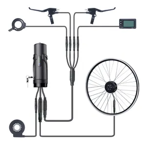 Naafmotor 26Inch Elektrische Fiets Conversiekits Lcd3 Display Schijfrem 36V 350W E-Bike Kit Met Fles 36V 10.5ah Batterij