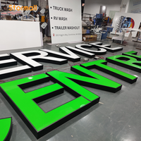 Enseigne publicitaire lumineuse LED sur mesure à lettres en relief, enseigne extérieure fabriquée pour magasin, enseigne lumineuse 3D avec logo