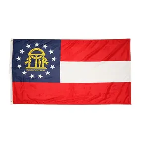 custom Good quality United States state flags 3x5FT Polyester Digital Printing Georgia State Flag decoration Factory Wholesales